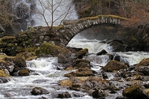 Stone bridge ruin in Scotland 
