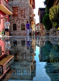Stone Mirror Street Istanbul Turkey 