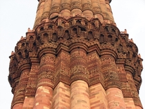 Stonemasonry works on the Qutb Minar second tallest minar in India and an early masterpiece of the Indo-Islamic architecture 