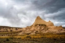 Storm clouds blowing across the Pawnee Buttes Colorado 