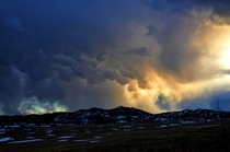 Storm clouds on a drive through Boxelder Canyon