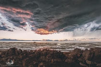 Storm Growing at Antelope Island UT 