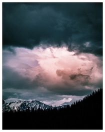 Storm over a mountain in Icefield Parkway BC  x   insta imsonulall