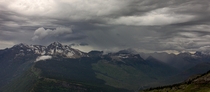 Storm rolling in on Highline Trail Glacier National Park MT 