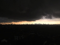 Storm rolling in over Jakarta Indonesia 