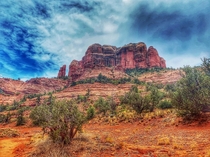 Storm rolling in over the back side of Cathedral Rock Sedona Arizona   x 