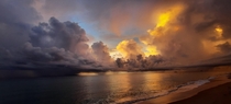 Stormy sunrise in Surfside FL
