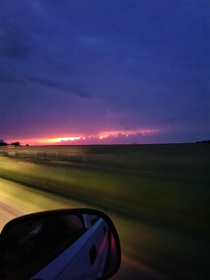 Stormy sunset in Illinois