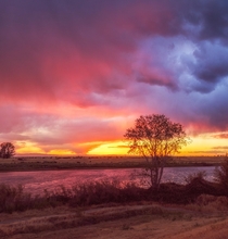 Stormy Sunset in West Sacramento CA