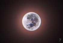 Strawberry moon composite