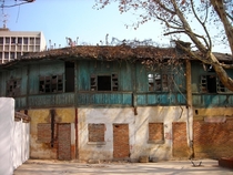 street of abandoned shophouses in Central Kunming China circa  