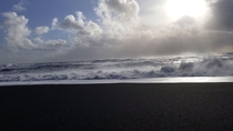 Strolled the Black Sand Beach in Southern Iceland before sunset 