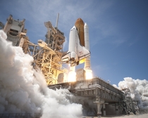 STS  Space Shuttle Atlantis launches from KSC 