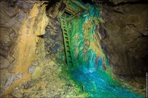 Stunning colours in this abandoned copper mine