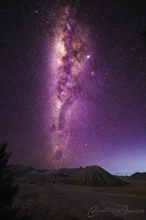 Stunning Milky way over Mt Bromo Indonesia 
