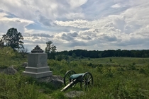 Summer sky near Little Round Top  Gettysburg Pennsylvania