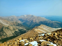 Summit of Mt Elbert highest peak in Colorado