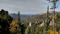 Sunday Gulch Overview Custer State Park SD US Sept  