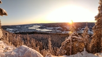 Sundown in Lillehammer Norway 