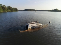 Sunken boat on the Wye River MD