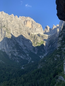 Sunny valley in the Brenta Dolomites 