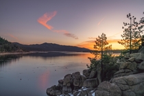 Sunrise at Big Bear Lake California 
