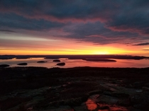 Sunrise at Cadillac Mountain -- Acadia National Park Maine 