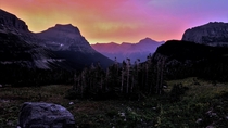 Sunrise at Glacier National Park 