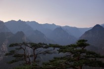 Sunrise at Korean mountain range 