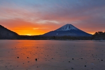 Sunrise at Mount Fuji Japan 