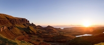 Sunrise from beautiful morning on the Isle of Skye Scotland 