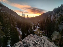 Sunrise from Emerald Lake Rocky Mountain National Park 