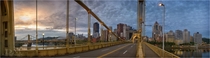 Sunrise From The Roberto Clemente Bridge Pittsburgh PA 