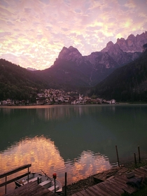 Sunrise in Alleghe Italy