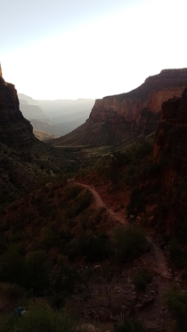 Sunrise on Bright Angel Trail Grand Canyon AZ OC x