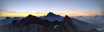 Sunrise on Monte Viso Italian Alps 