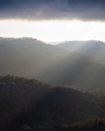 Sunrise on the Blue Ridge Parkway Near Asheville NC 