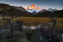 Sunrise on the Fitz Roy - El Chalten Argentina  Instagram micomicky