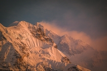 Sunrise on the third highest peak in the world - Mt Kanchenjunga Sikkim India 