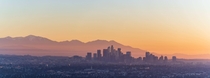 Sunrise over downtown Los Angeles 
