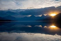 Sunrise over Lake McDonald Glacier National Park 
