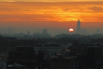 Sunrise over London this morning 