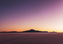 Sunrise over the salt flats of Uyuni Bolivia 