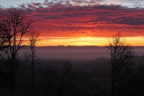 Sunrise with a layer of fog over the Willamette Valley OR last year 