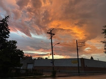 Sunset after a storm  Detroit MI