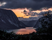 Sunset at a fjord in the region of Fjord Norway after the storm  - more of my landscape at insta glacionaut