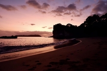 Sunset at Cathedral Cove New Zealand  x