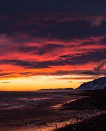 Sunset at Diamond Beach Iceland 
