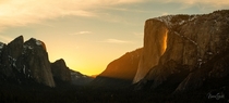 Sunset at Horsetail Fall Yosemite National Park CA  OC   X   IG thelightexplorer