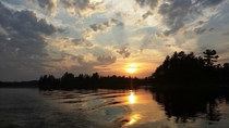 Sunset at Lake Kabetogama Voyageurs National Park Minnesota 